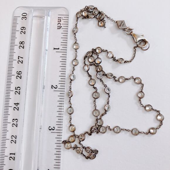 Silpada Retired 925 Sterling Silver CZ Raindrop N1962 Necklace, Chain 22" Dainty - Picture 9 of 11